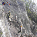 Protección de pendiente neta protección de caída de rocas hexagonal de malla